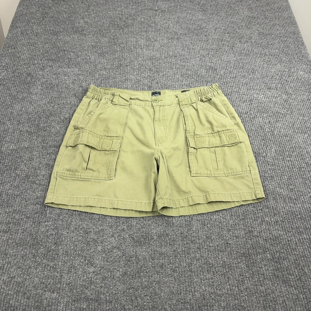 RedHead Cargo Shorts Mens 40 Green Cotton Elastic Waist Utility Gorpcore Outdoor